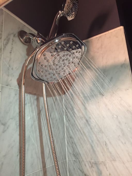 Luxurious rain shower!