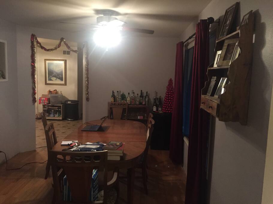 Dining room, with window facing front of house