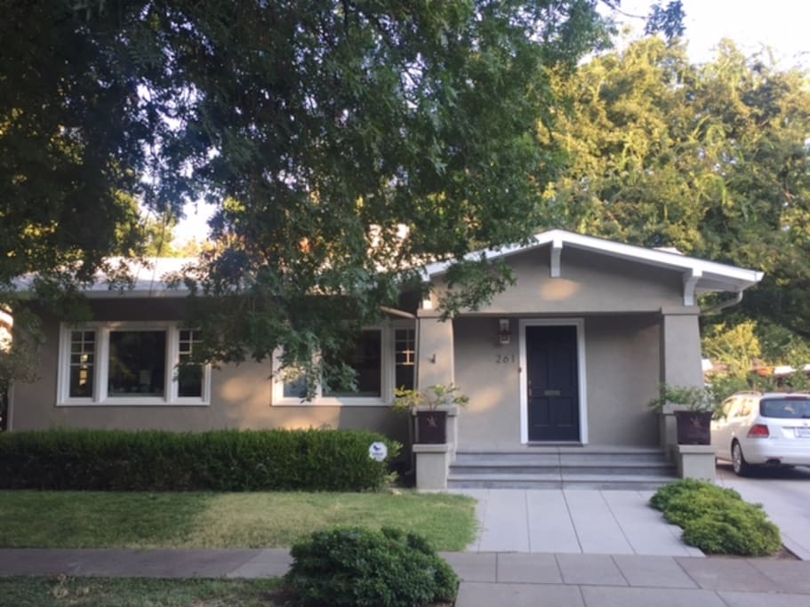 Front of house, off street parking.