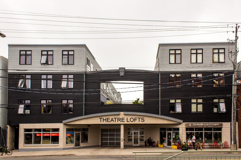 The building from the street.