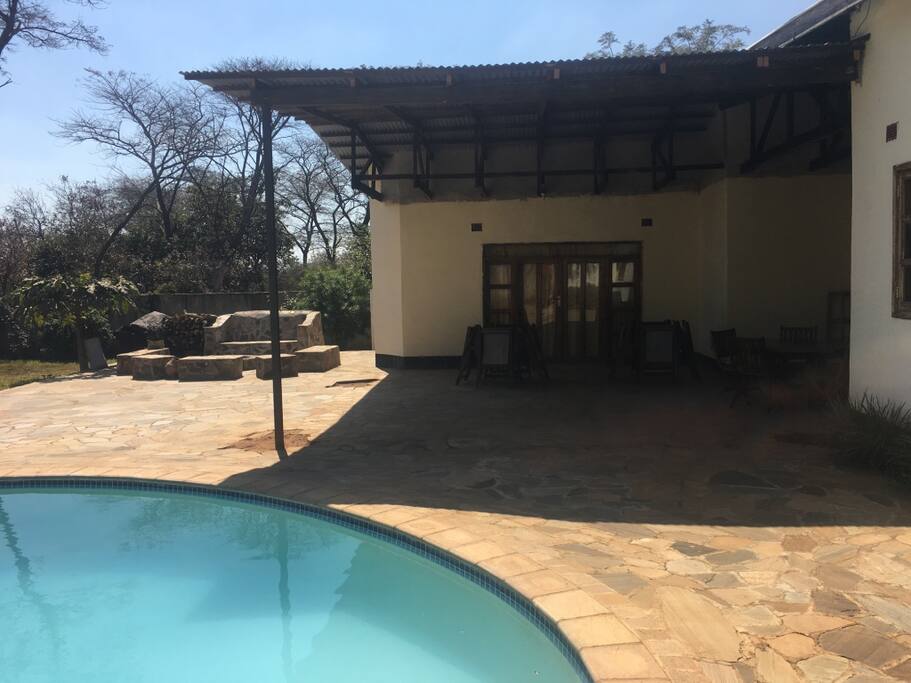 Outside entertainment area