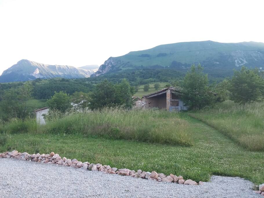 View from the house towards the mountains