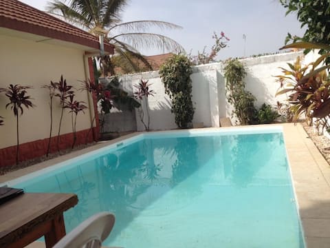 2 bedroom bungalow close to beach and private pool