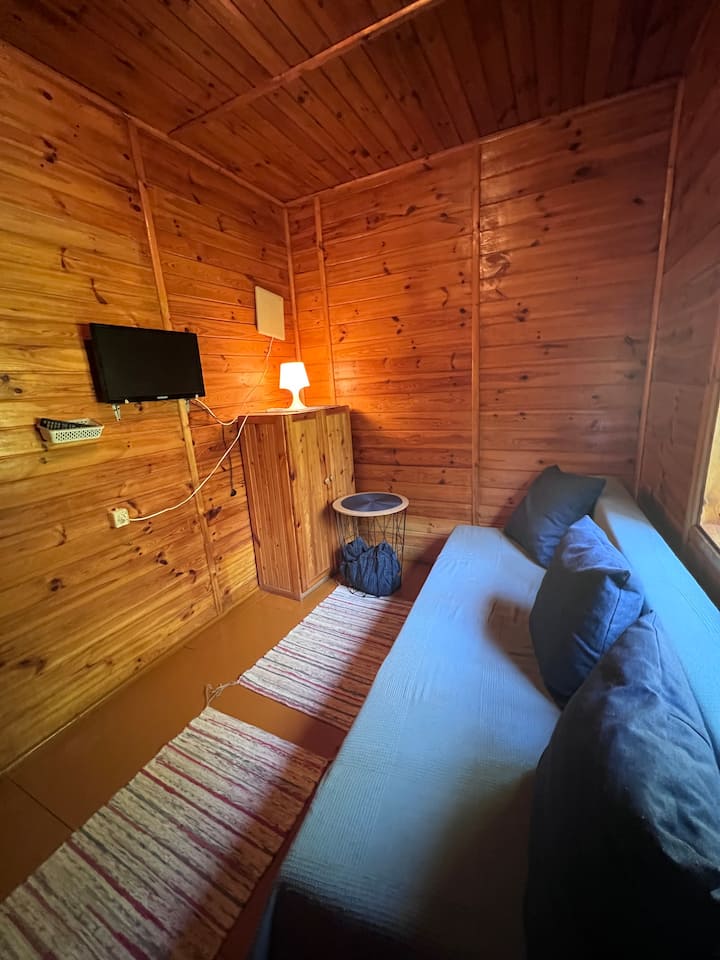 Slaapbank voor maximaal 2 personen met een tv /woonkamer 