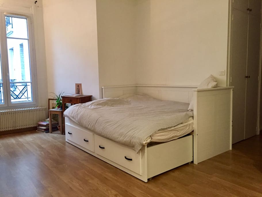Avec le lit ouvert !