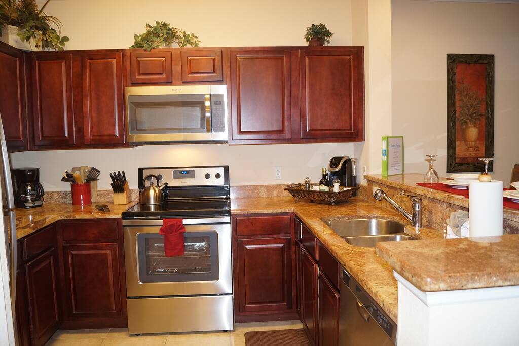 Kitchen with new appliances added May 2017.