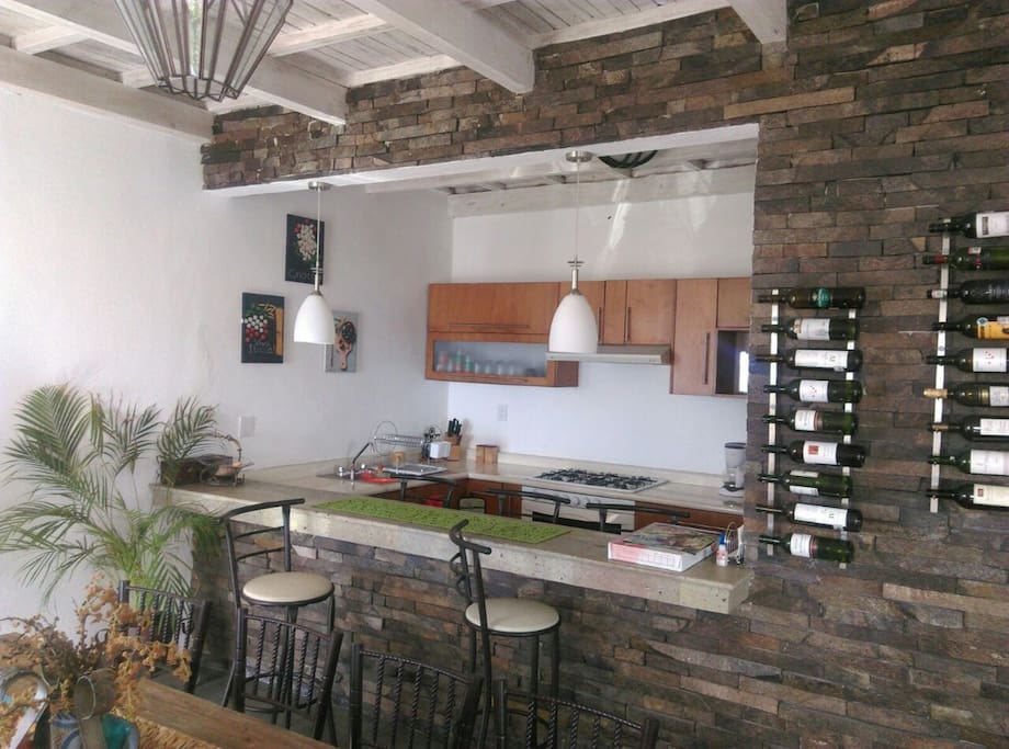Cocina con desayunador