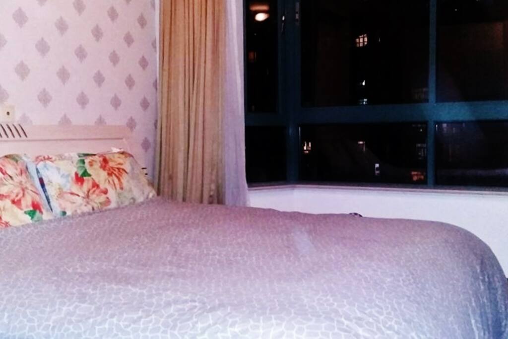 The bedroom has a brand new full sized bed