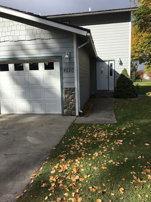 Garage and outdoor entry way.