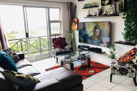 Situated at a flats complex, has a communal pool