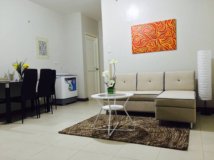 Living Room, Dining Area, washer