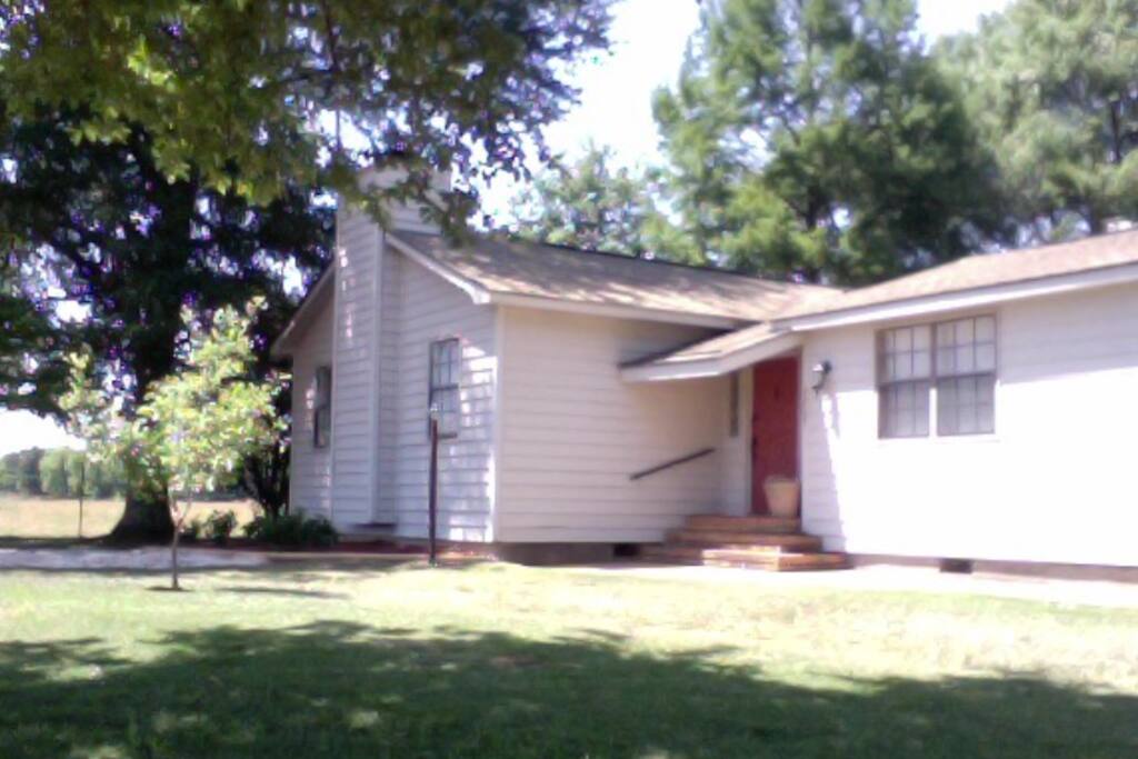 The front door is your private entrance. Park in front of the fireplace.