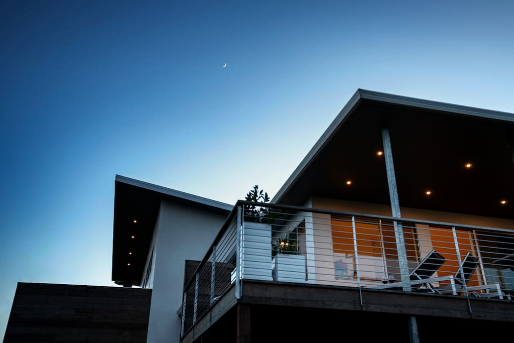 Villa Ciel (aka Villa in the Sky) at dusk
