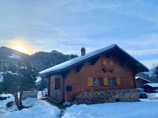 Chalet individuel avec vue glacier