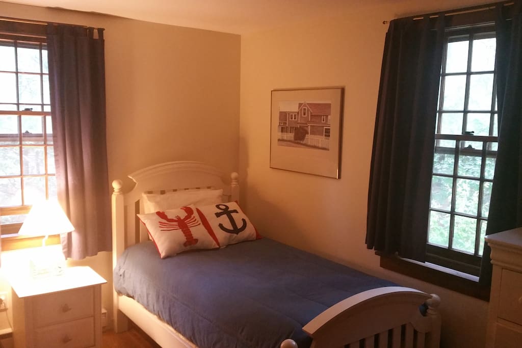 This room has a twin and a bunk bed