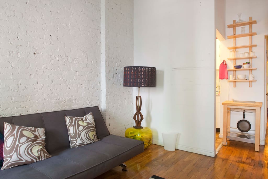 Living area connected to the kitchen