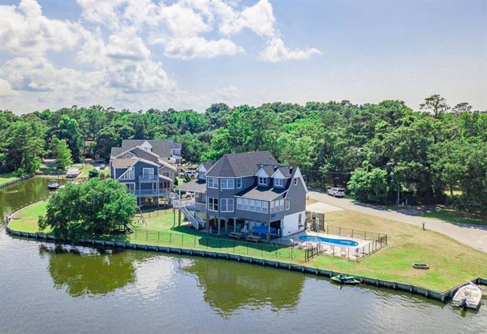 Aerial view of the property