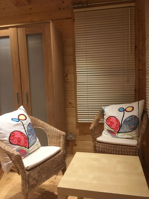 Arm chairs and coffee table