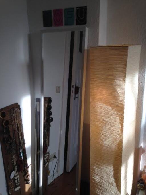 Mirror, changing area