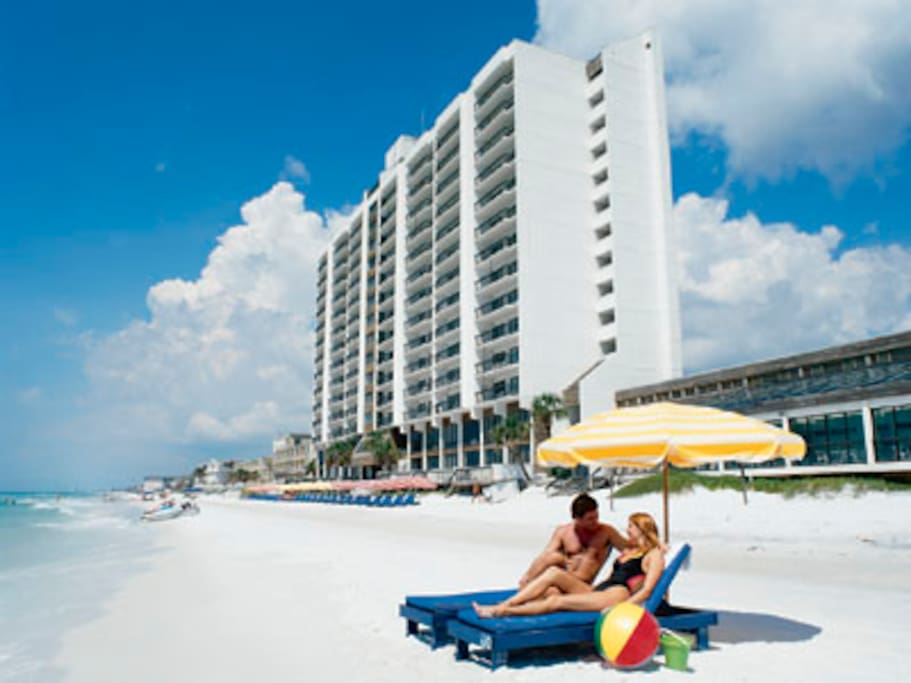 Resort view from the beach.