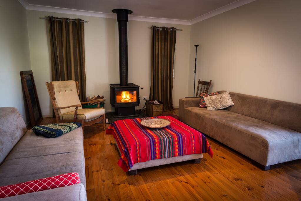 Combustion fireplace in Lounge room