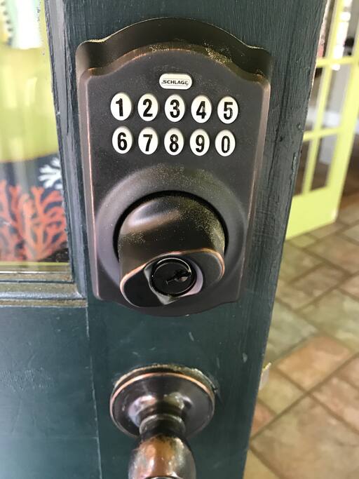 Key code entry to space for arrival after hours