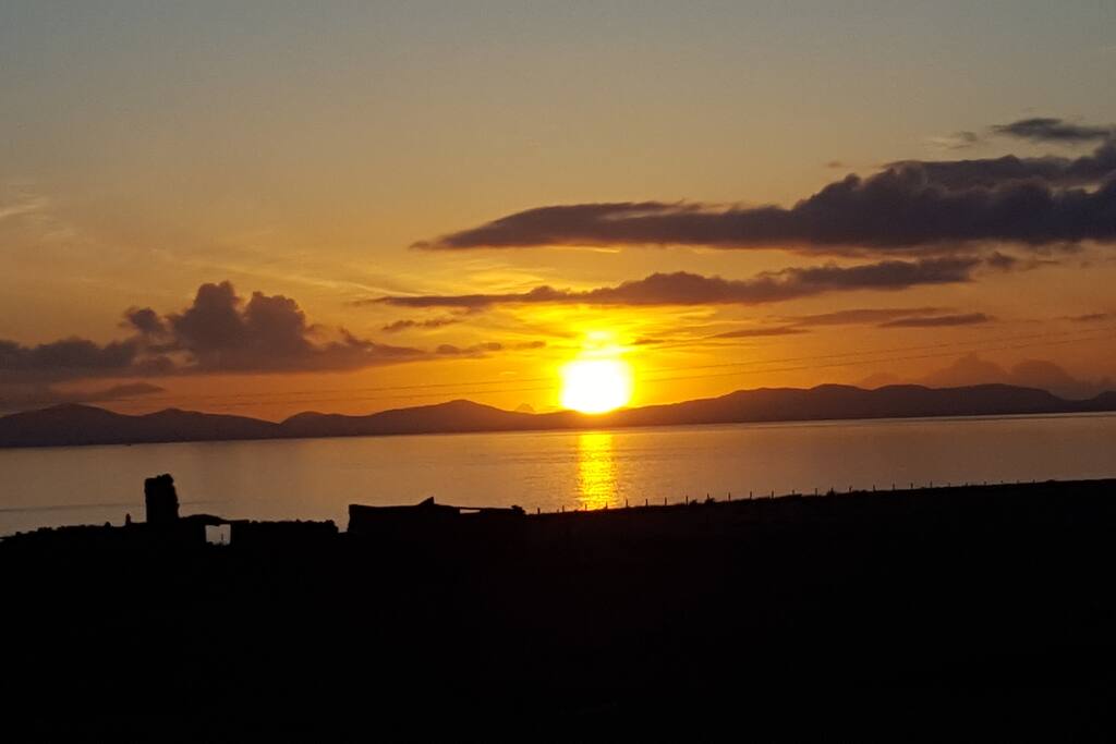 The sunset from our garden