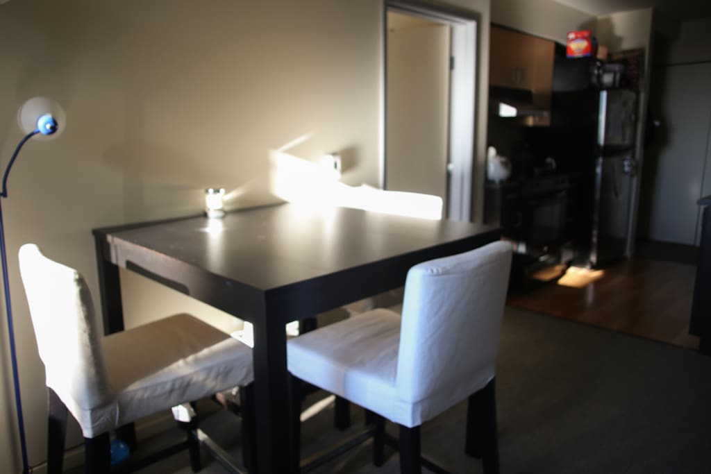 Counter height dining table -- only have 3 chairs though
