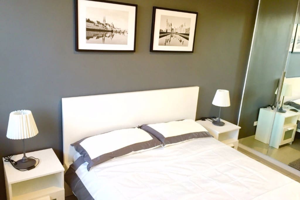 Bedroom with a large bed!