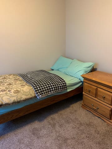 Bedroom + bathroom