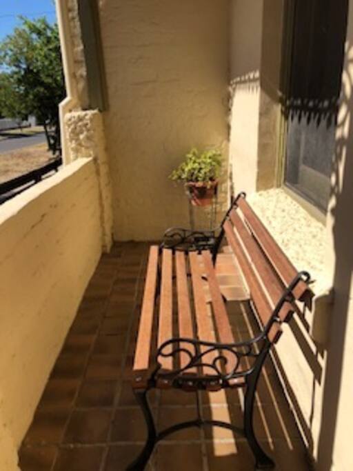 The front verandah, watching the sun set