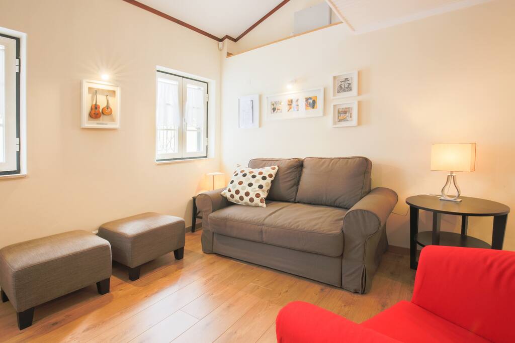 sofa-bed on the livingroom