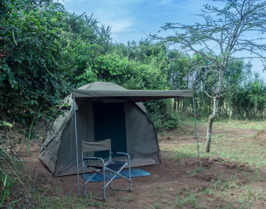 One of the campsite tents