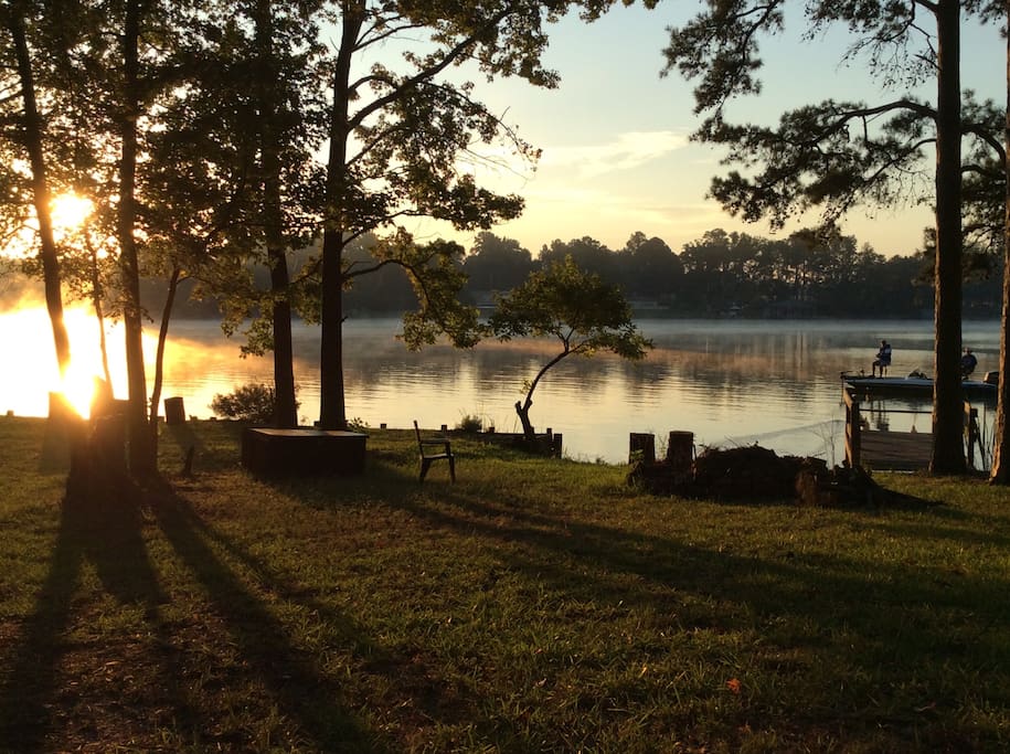 Notice the fishing boat to the right. It's a Great Lake for fishing and water sports.