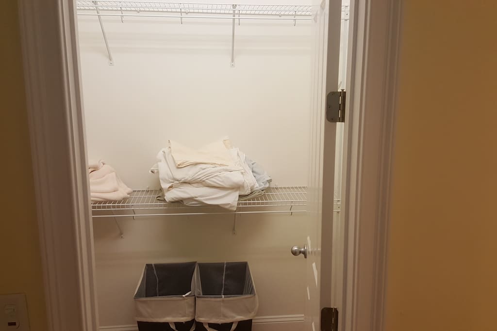Walk in closets in each room