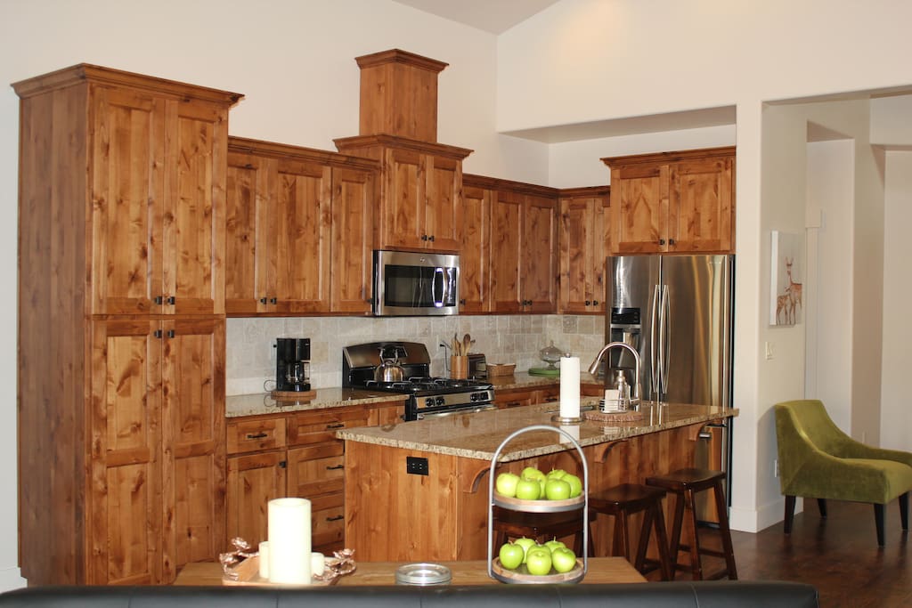 Kitchen with gas stove