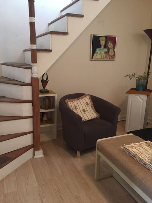 You enter from the top of these stairs