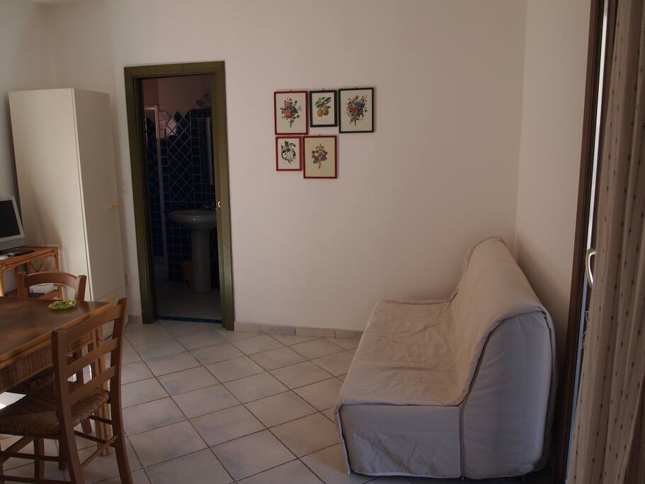 il soggiorno con divano letto