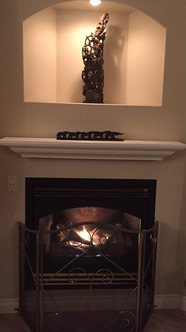 Fire place with safety guard for toddlers