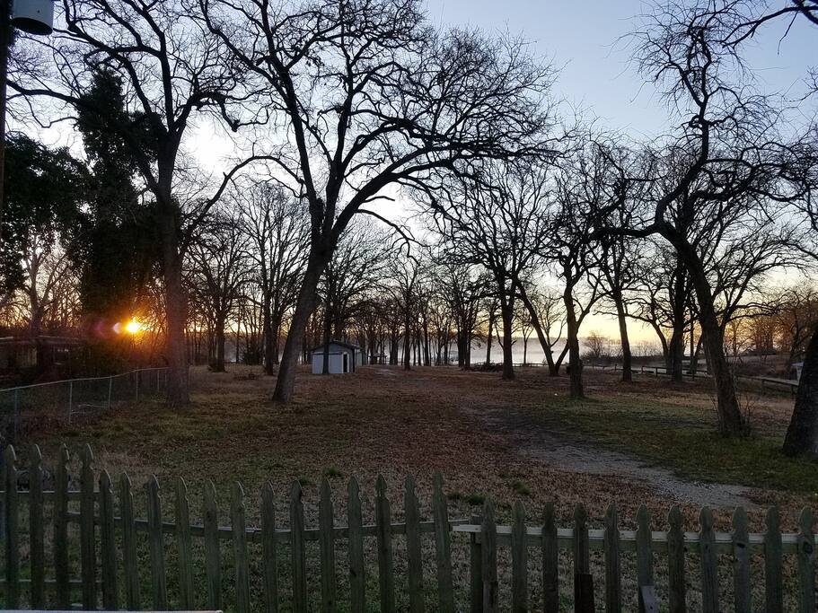 Winter Time Sunrise over the water.