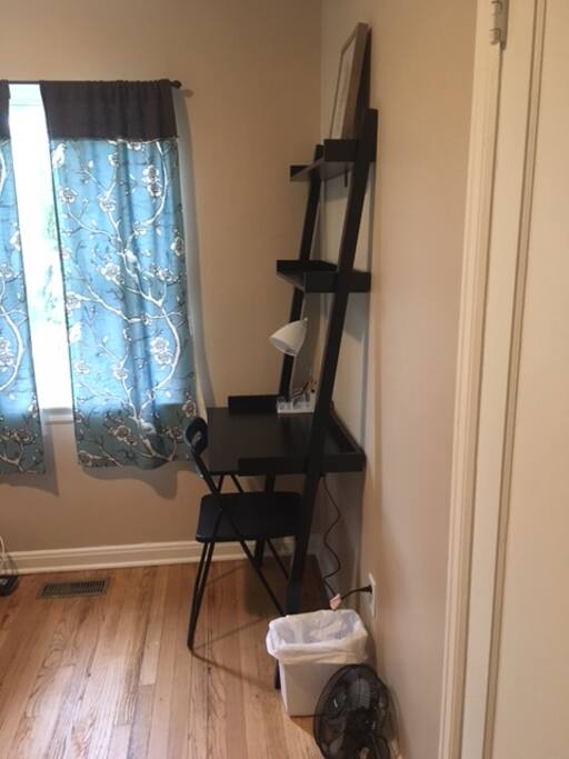 Workspace in guest bedroom