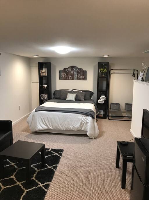 Plush queen size bed