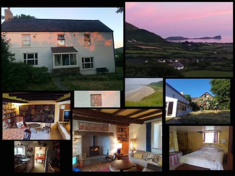 1739 Farmhouse, spectacular view, beaches, walking