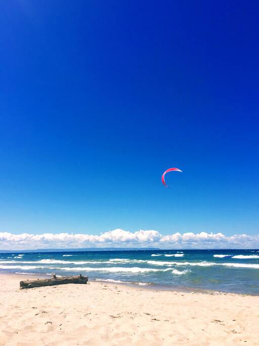 Perfect beach day and blue skies