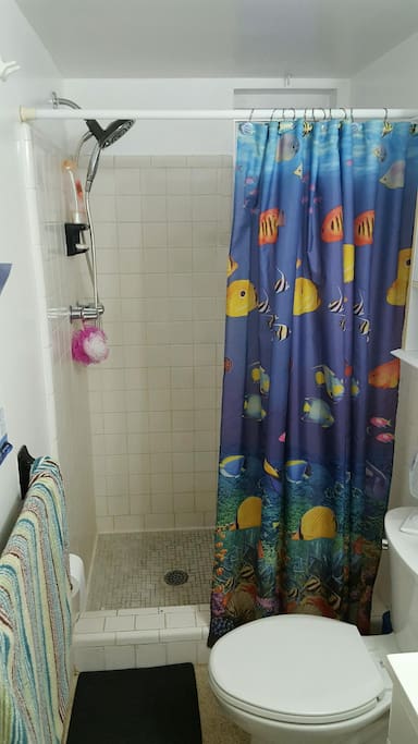 Private bathroom with shower