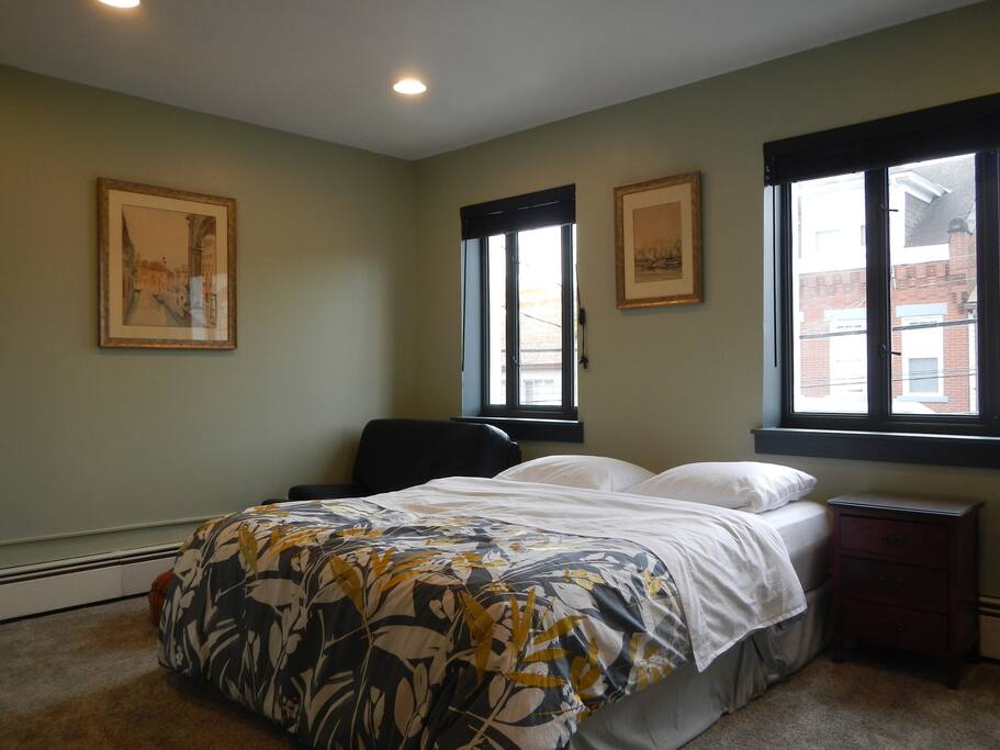 Cozy bedroom with memory foam mattress lets you sleep in comfort