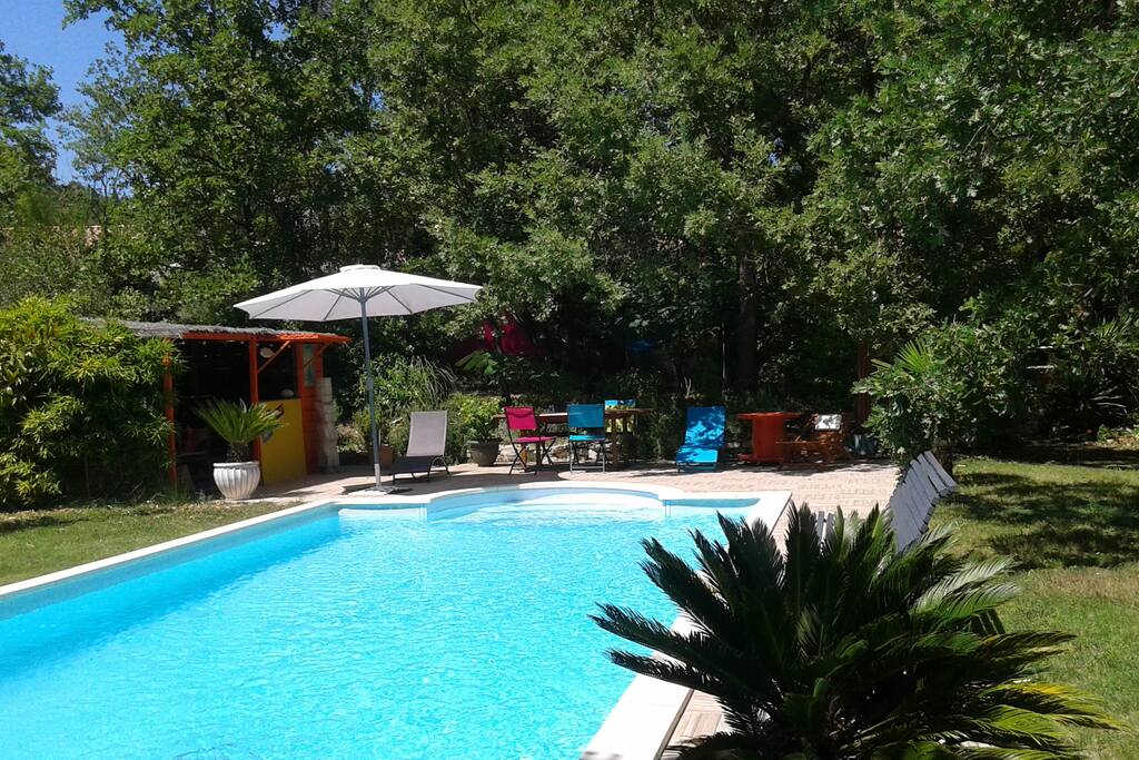 Piscine pool house ambiance créole