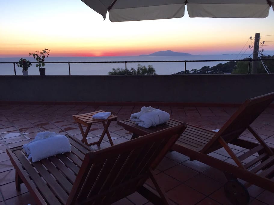 sunset from terrace