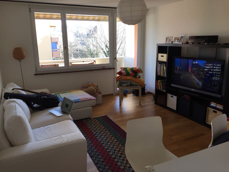 Living room with a balcony