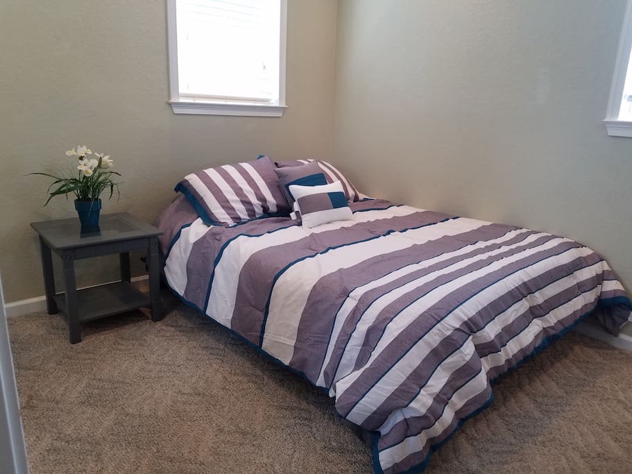Level Bedroom with bathroom